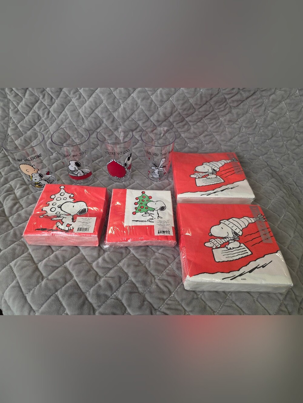 8pc Snoopy Bundle Valentine's Day Cups & Napkins